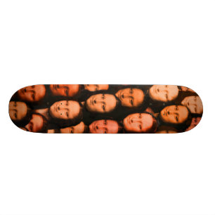 Skateboard Multi-Mona en el naranja - estilo 70s