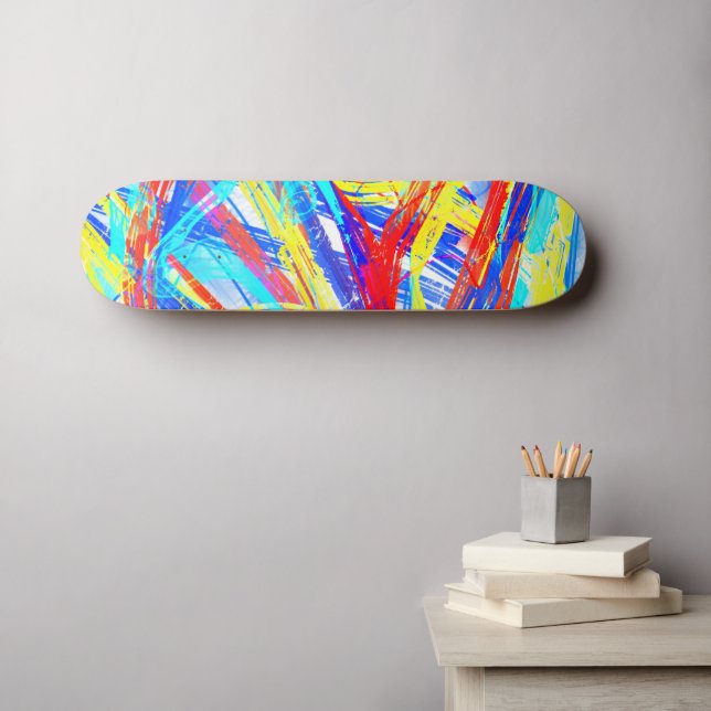 Skateboard multicolor para adultos, adolescentes,  (Arte de pared (horz))