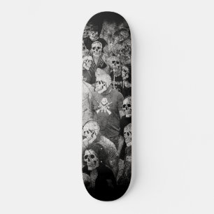 Skateboard Multitud de cráneos nocturnos urbanos góticos