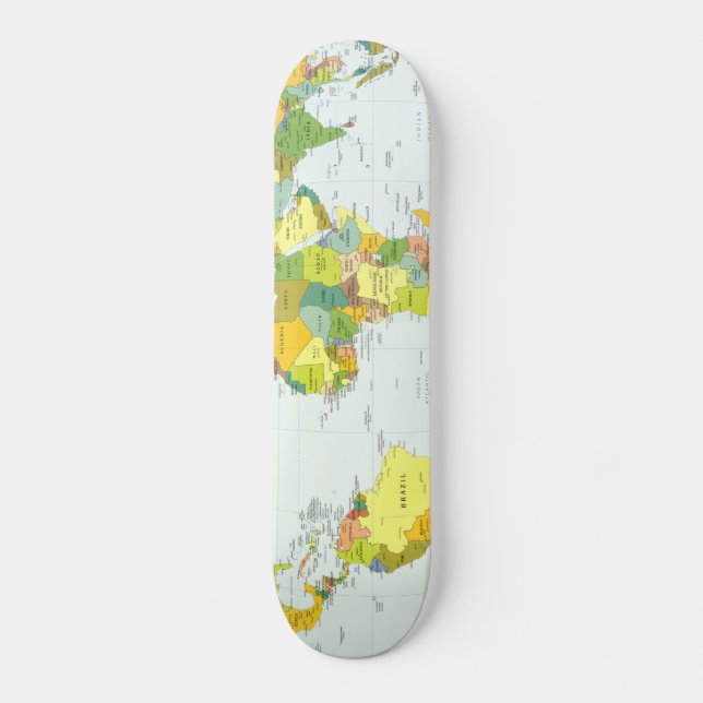 Skateboard mundo+mapa+globo+país+atlas (Anverso)