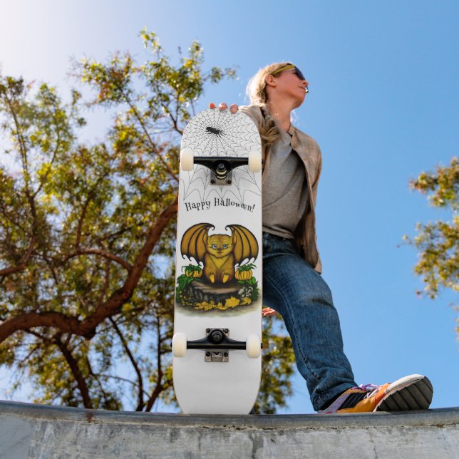 Skateboard Murciélago lindo de Halloween (Exterior 1)