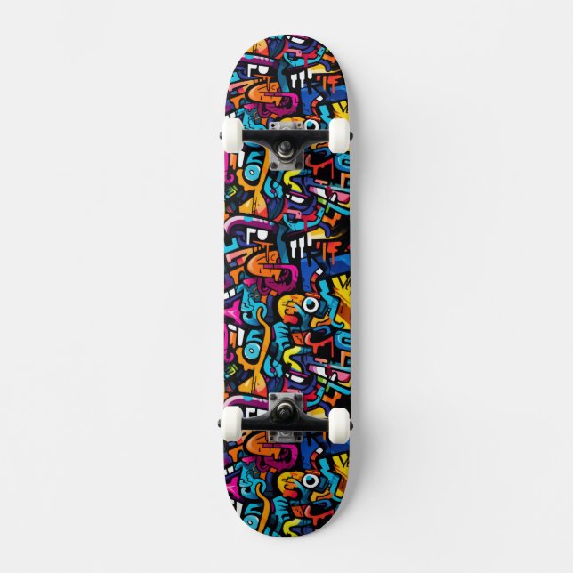 Skateboard Muro de graffiti (Anverso)