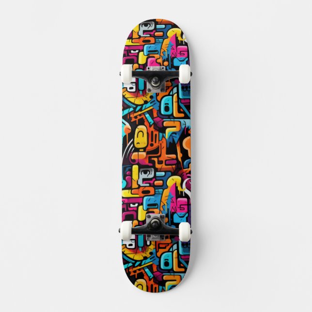 Skateboard Muro de graffiti (Anverso)