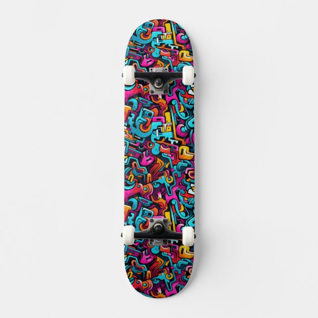 Skateboard Muro de graffiti (Anverso)