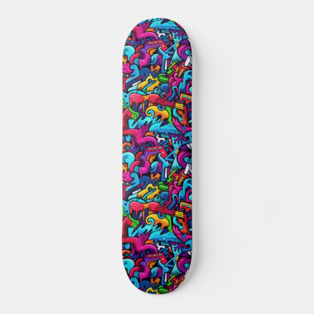 Skateboard Muro de graffiti (Anverso)