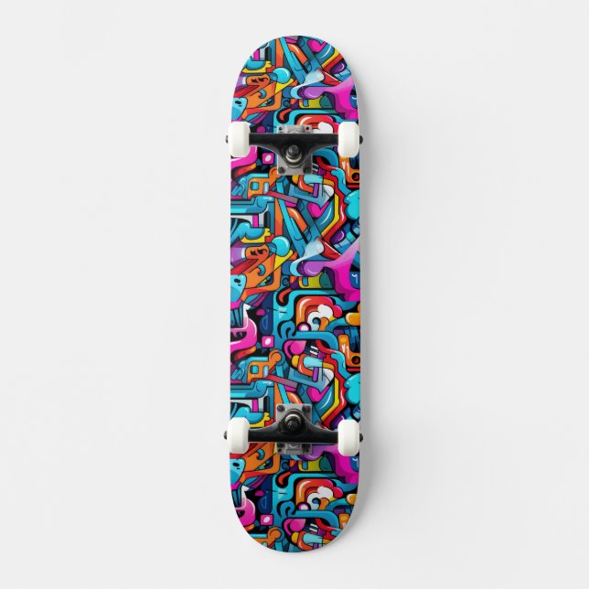 Skateboard Muro de graffiti (Anverso)