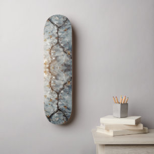 Skateboard Muro de rock de mármol de cristal roto con colorid