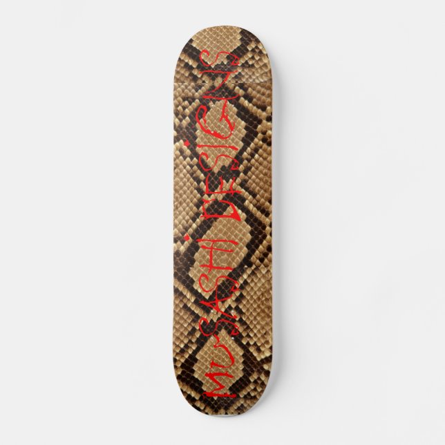 Skateboard Musashi diseña al piel de serpiente (Anverso)