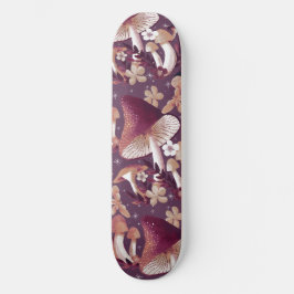 Skateboard Mushroom Magic Purple