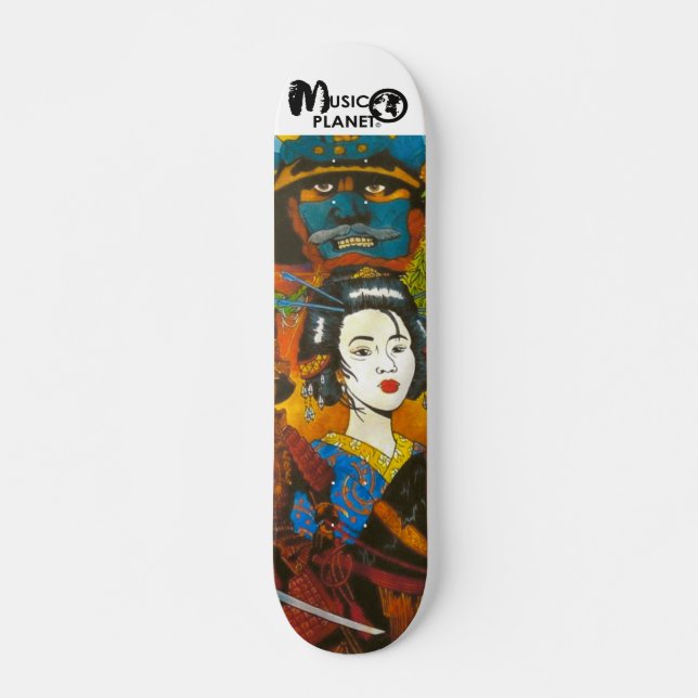 Skateboard MUSIC PLANET, 73/7" Deck (Anverso )