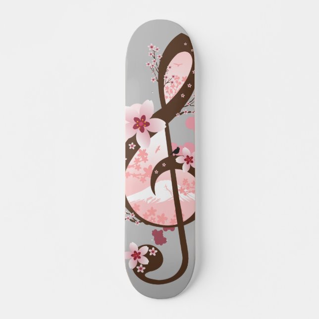 Skateboard Música de Flor de Cerezo (Anverso )