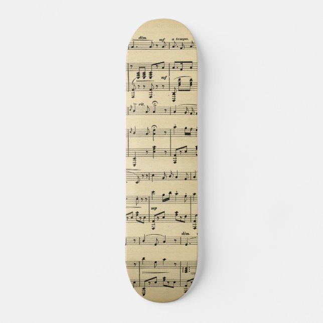 Skateboard Música de hojas antiguas (Anverso)