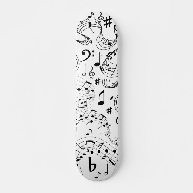 Skateboard Música, notas musicales (Anverso )