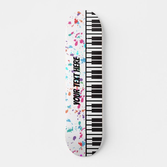 Skateboard Músico personalizado del teclado del piano (Anverso )