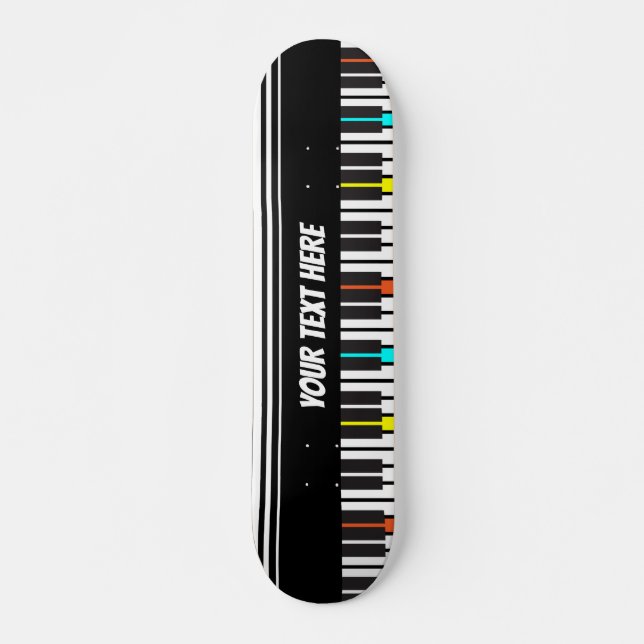 Skateboard Músico personalizado del teclado del piano (Anverso )