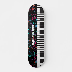 Skateboard Músico personalizado del teclado del piano