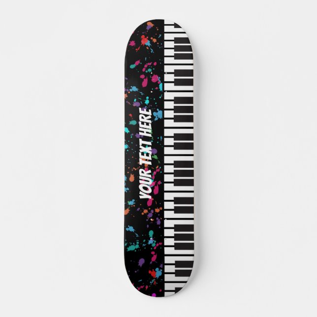 Skateboard Músico personalizado del teclado del piano (Anverso )