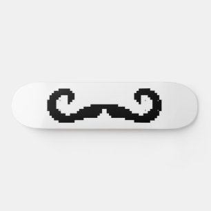 Skateboard Mustache de manillar de 8 bits