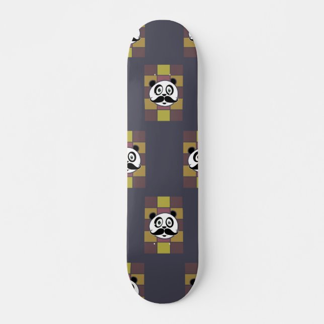Skateboard Mustache Panda 3 (Anverso )