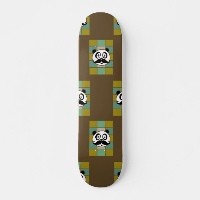 Skateboard Mustache Panda 4 (Anverso )