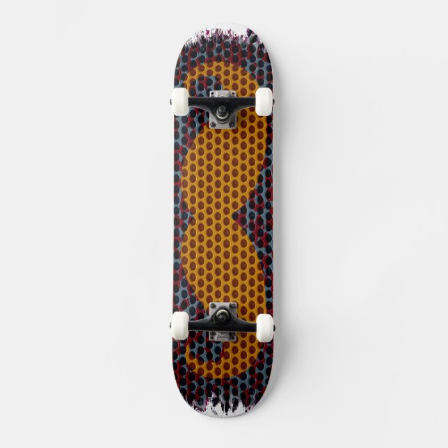 Skateboard Mustache Vintage (Anverso)