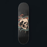 Skateboard Mystic Snake Skull Ilustracion Guay Gótico Negro<br><div class="desc">Este bonito skateboard con cráneo y ilustracion de serpientes sería un maravilloso regalo para los amantes del cráneo!</div>