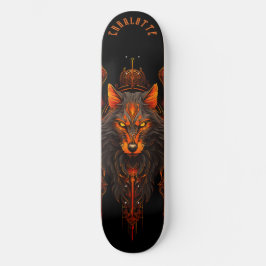 Skateboard Mythical Werewolf Tribal Patterns Dark Fantasy