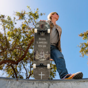 Skateboard Nada es imposible con Dios