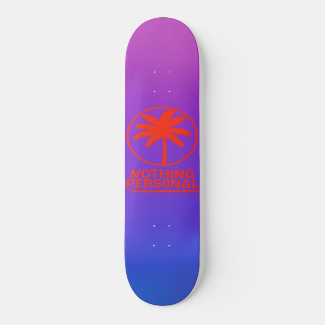 Skateboard Nada Personal Azul y Morado Gradiente (Anverso)
