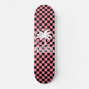 Skateboard Nada Personal Vaporwave Patrón de Tablero de Ajedr
