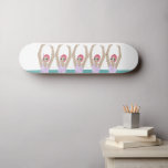 Skateboard Nadadores artísticos | Arte de diseño de natación<br><div class="desc">Cuenta con un moderno ilustracion de mujeres sincronizadas que nadan en una piscina. Los nadadores artísticos presentan un diseño de colores pastel. Cinco mujeres nadando en la piscina. Regalo del equipo de natación de Guay. regalo de equipo de natación sincronizado, entrenador de natación sincronizado. El equipo de chicas de nadadores...</div>