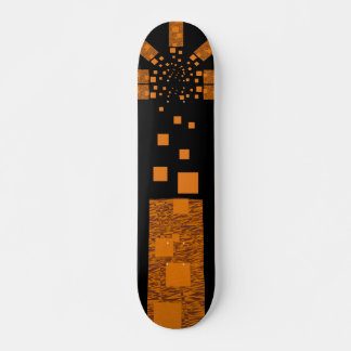 Skateboard Naranja alerta flotante patinaje cuadrado estrella