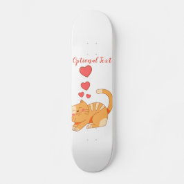 Skateboard Naranja Amante De La Cuta Tabby Kitten