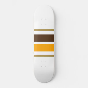 Skateboard Naranja Amarillo Marrón Deportivo Carreras Rayas E