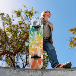 Skateboard Naranja amarillo soleado azul verde blanco tinte d