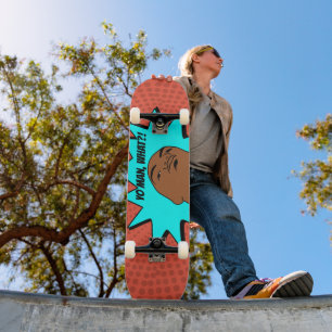 Skateboard naranja azul Yo Man Lo que quieres son las histori