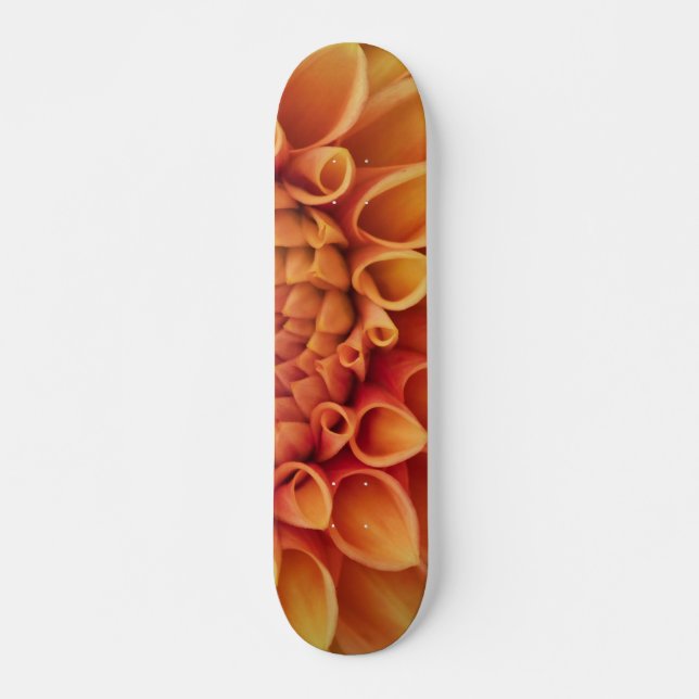 Skateboard Naranja central Dahlia Flower (Anverso )