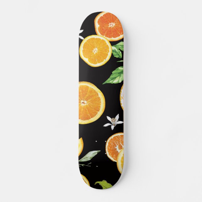 Skateboard Naranja de cortes para el patrón. (Anverso)