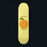Skateboard Naranja de danza dulce cítricos<br><div class="desc">¡Por diversión de frugalidad! Este feliz naranja es un lindo personaje de cítricos bailarín creado al adorable estilo personalizado.</div>