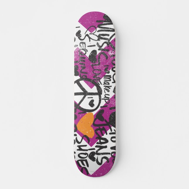 Skateboard Naranja de la pintada (Anverso )