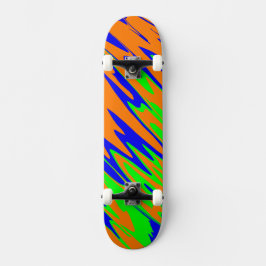 Skateboard Naranja de pintura con spray Blue Lime