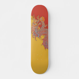 Skateboard naranja Dragon