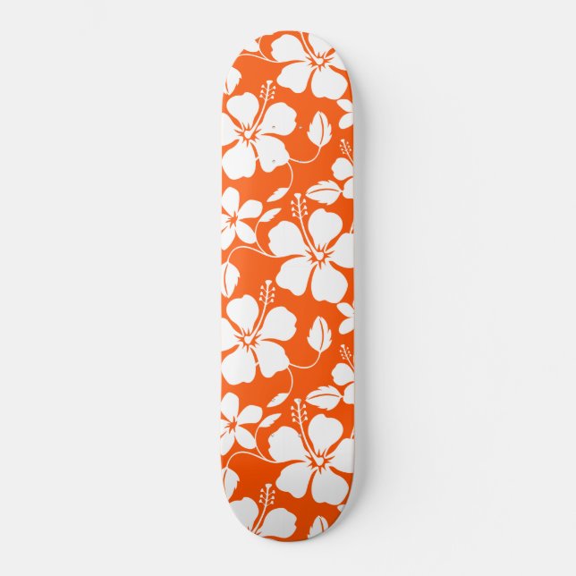Skateboard Naranja HAWAIAN HULA (HIBISCUS) (Anverso)