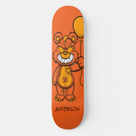 Skateboard Naranja personalizada Teddy Zombie