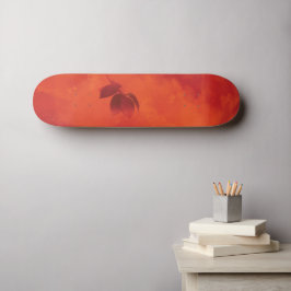 Skateboard Naranja quemado Persimmon Abstrato de hojas otoño