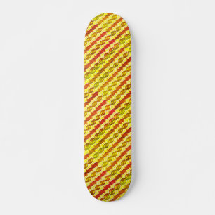 Skateboard naranja retro de papel tapiz 1970