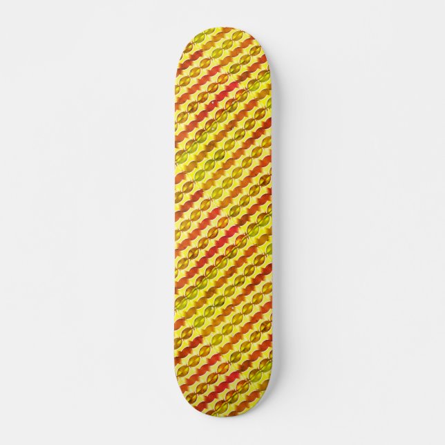 Skateboard naranja retro de papel tapiz 1970 (Anverso )