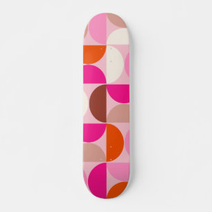 Skateboard Naranja rosa del patrón abstracto moderno de media
