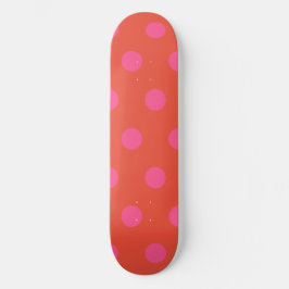 Skateboard Naranja rosado y rojo monogramado