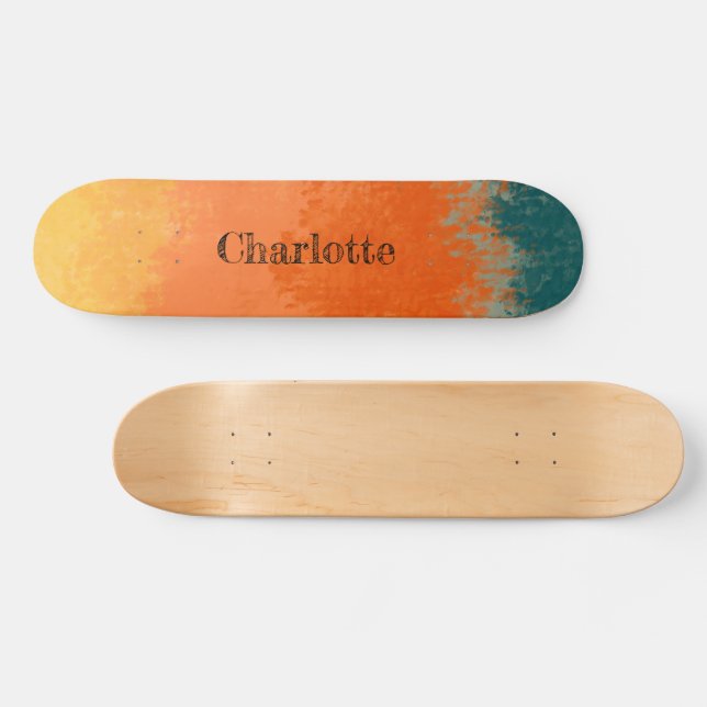 Skateboard Naranja rústico (Horz)